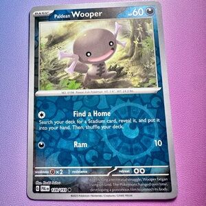 paldean wooper [reverse holo] - 128/193 (common) — pokemon: paldea evolved